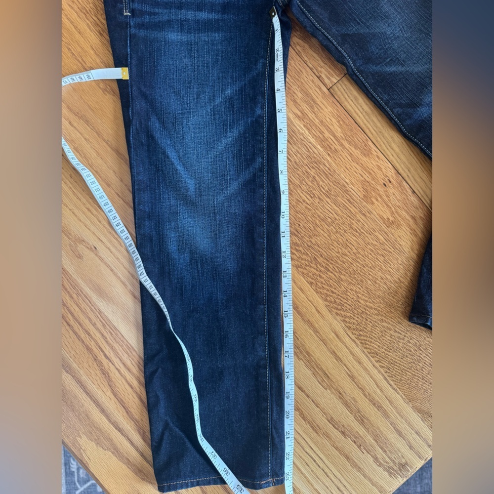 American Eagle Deep Indigo Stretch Artist Jeans Comfort Slight Distressing SZ 00 - Picture 8 of 9